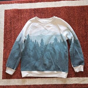 L.A Soul Size Large Blue and Gray Crewneck Sweater with Gradient Design